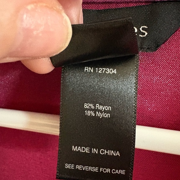 Ali Miles Shimmering Purple Button Down Shirt 3X - Picture 12 of 16